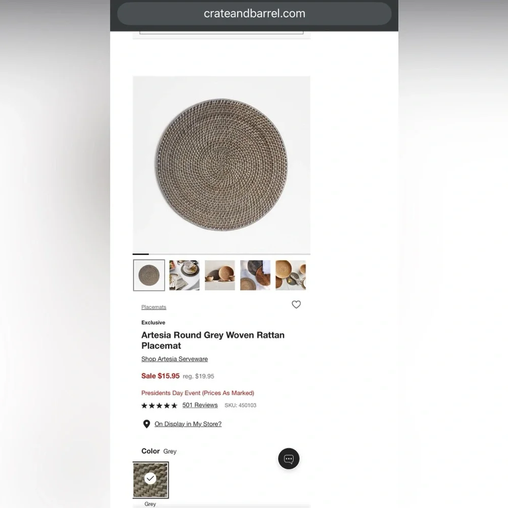 Crate & Barrel Table Linens
